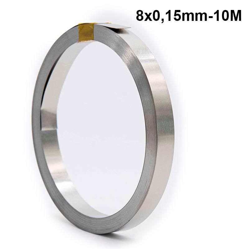 Nickel (acier plaque nickel) 8x0,15 mm -10m