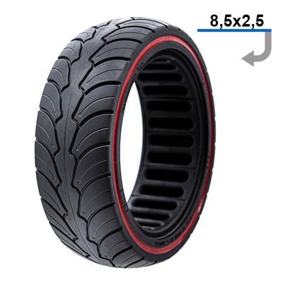 Pneu plein ultraléger 8x2,5-6,1 - ligne rouge Dualtron Mini