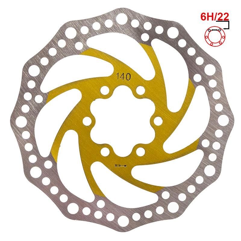 Disque de frein R6,1 140mm 6H jaune