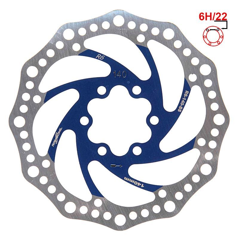 Disque de frein R6.1 140mm 6H bleu
