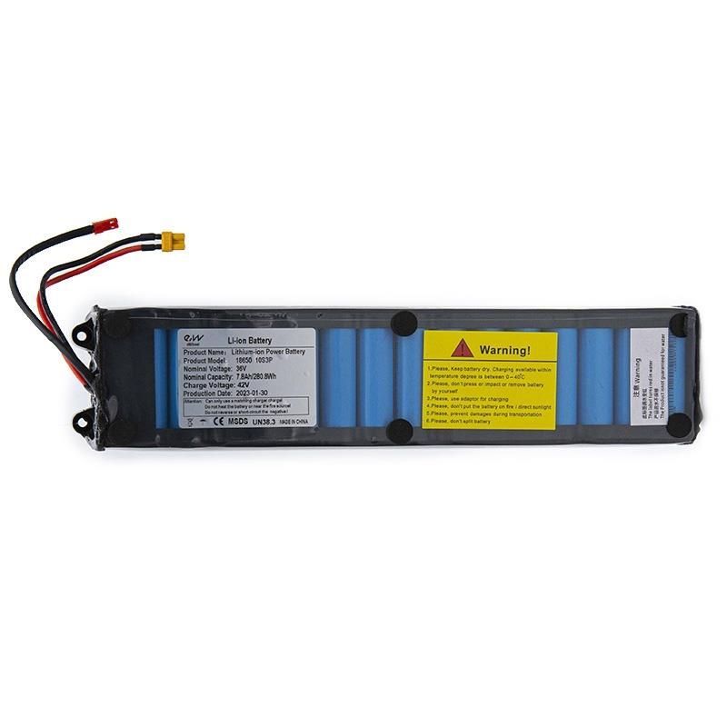 Batterie 36V 7.8 ah avec connecteurs XT30 et JST