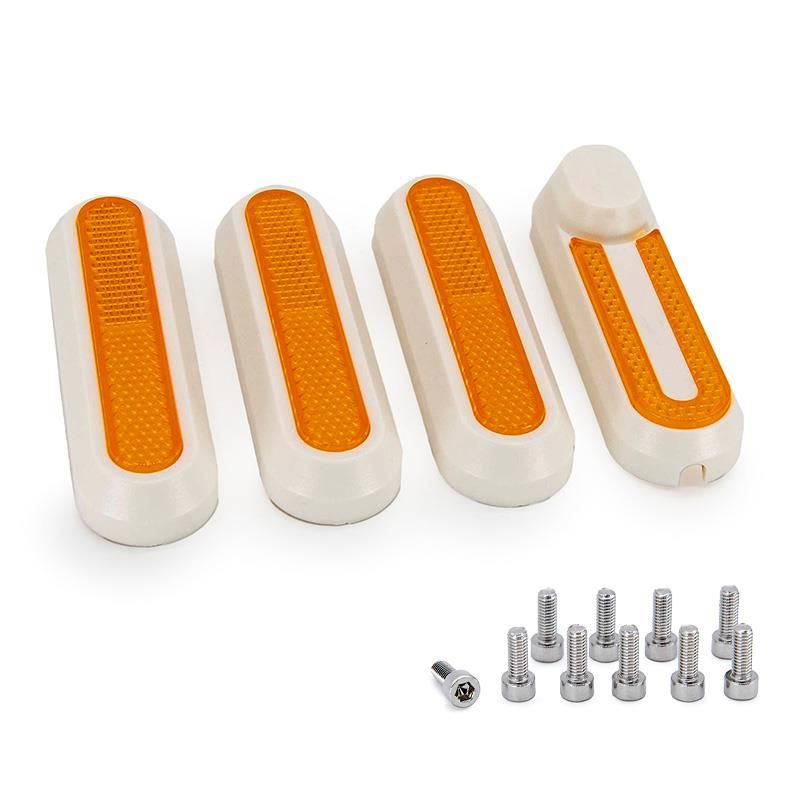 Cache blanc avec catadioptre jaune pour Xiaomi