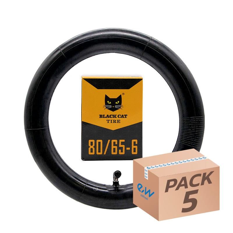 Chambre à air 80/65-6 Valve Courbée 90x90 Black Cat - 5pcs