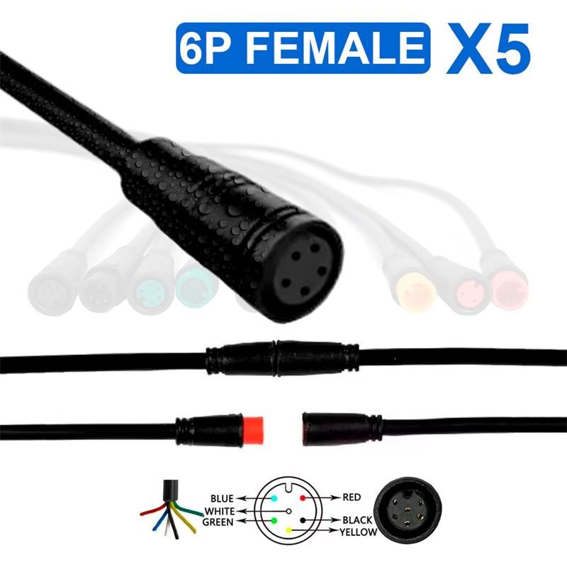Connecteur étanche 8mm 6 broches - 5F