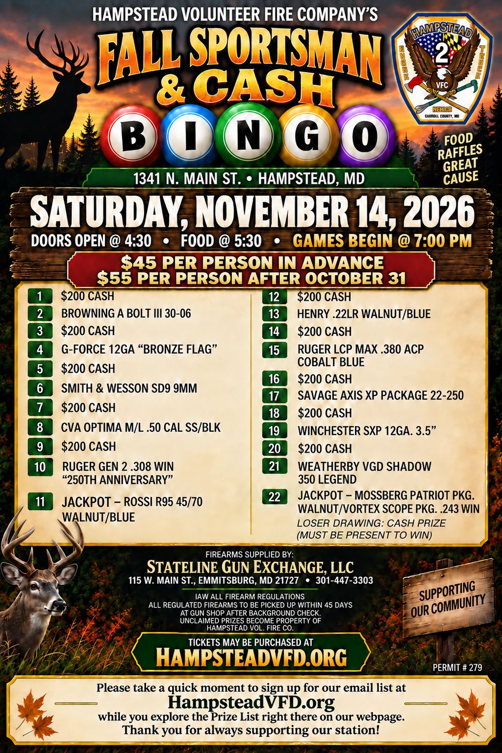 Sportman's and Cash Bingo