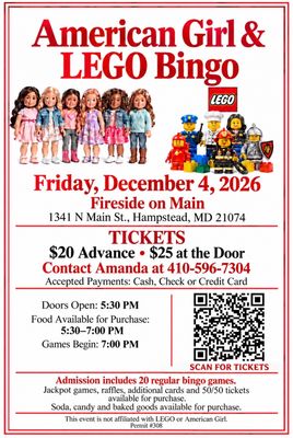American Girl/Lego Bingo American Girl/Lego Bingo
