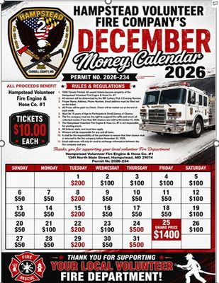 December Money Calendar