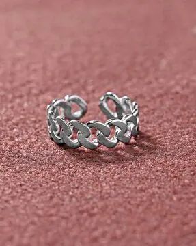 Silver Plated Contemporary Stackable Rings for Women
