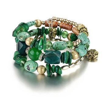 Stunning Bohemia Beads Multi Strand Brilliant Bracelet for Women and Girls