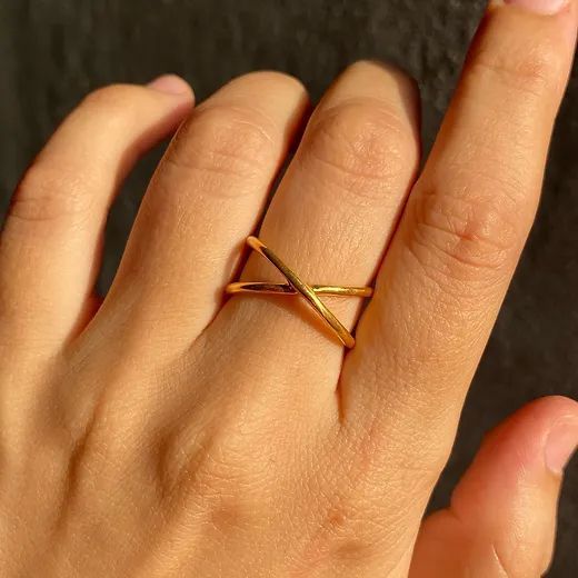 Women Gold Plated Adjustable Floral Finger Ring