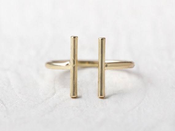 Women Gold Plated Adjustable Floral Finger Ring