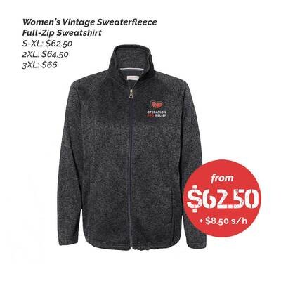Women's Vintage Sweaterfleece Full-Zip Sweatshirt