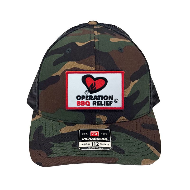 Operation BBQ Relief Camo Patch Cap