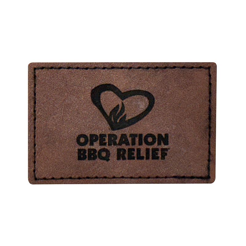 Leather "Operation BBQ Relief" Velcro Patch