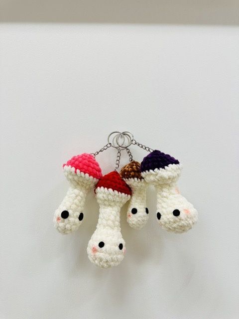 Popping Mushroom Keychain