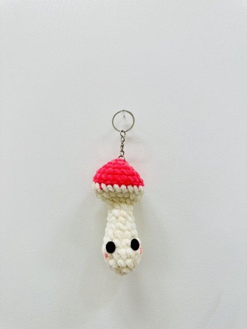Popping Mushroom Keychain, Colour: pink