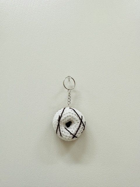 Donut Keychain, Colour: White