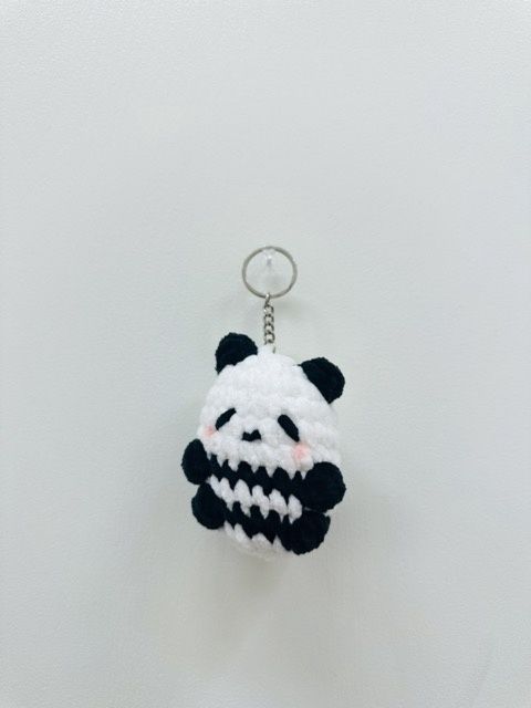 Poofy Panda Keychain