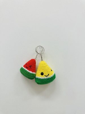Winking Watermelon Keychain