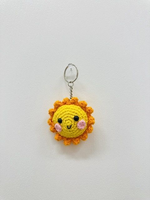 Smiley Sunflower Keychain