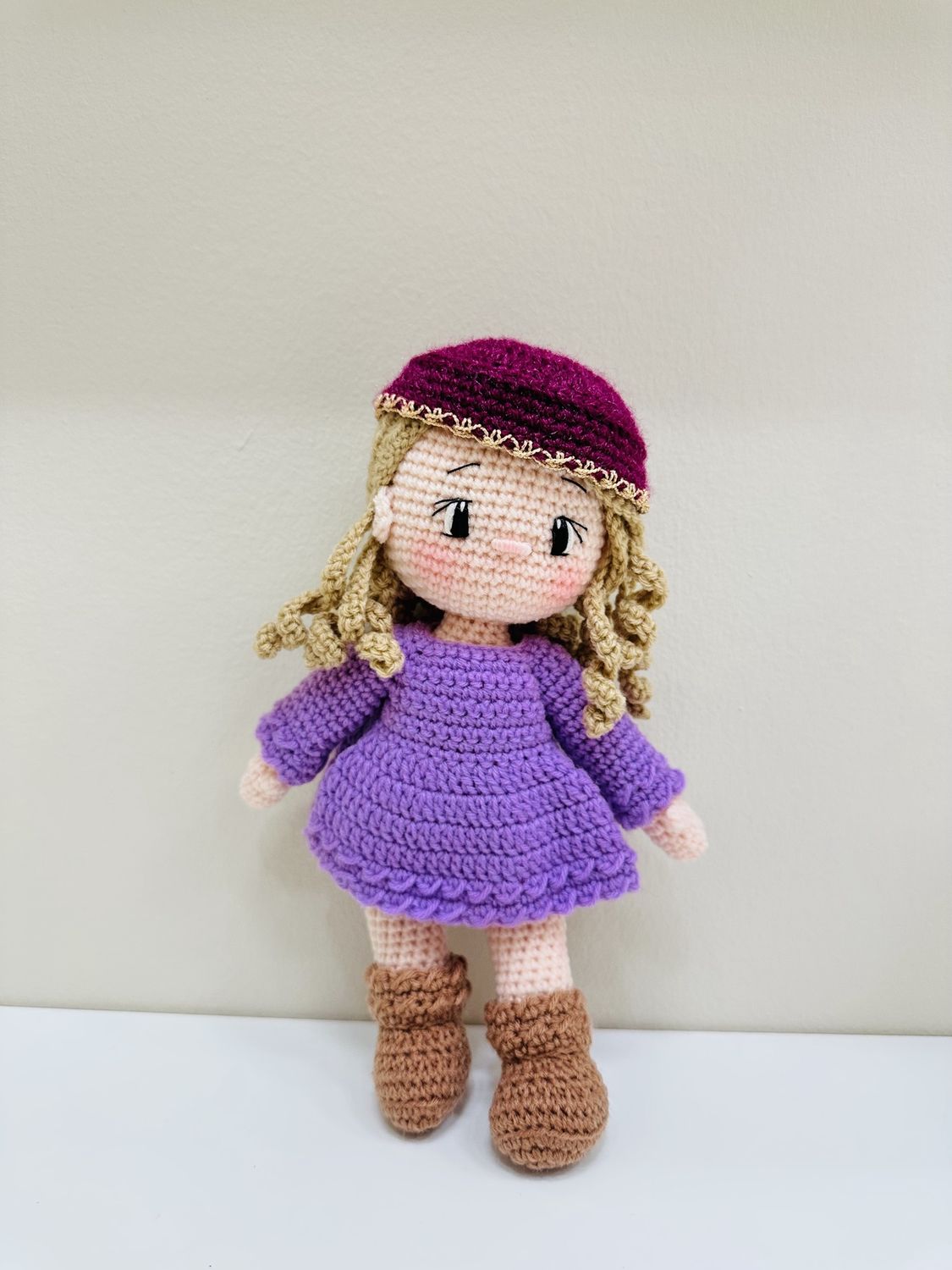 Cute girl in Purple Dress, color: light