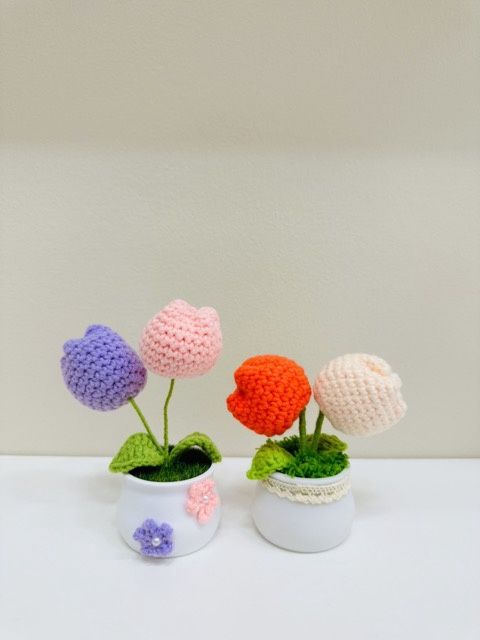 Two Tulips Flowerpot