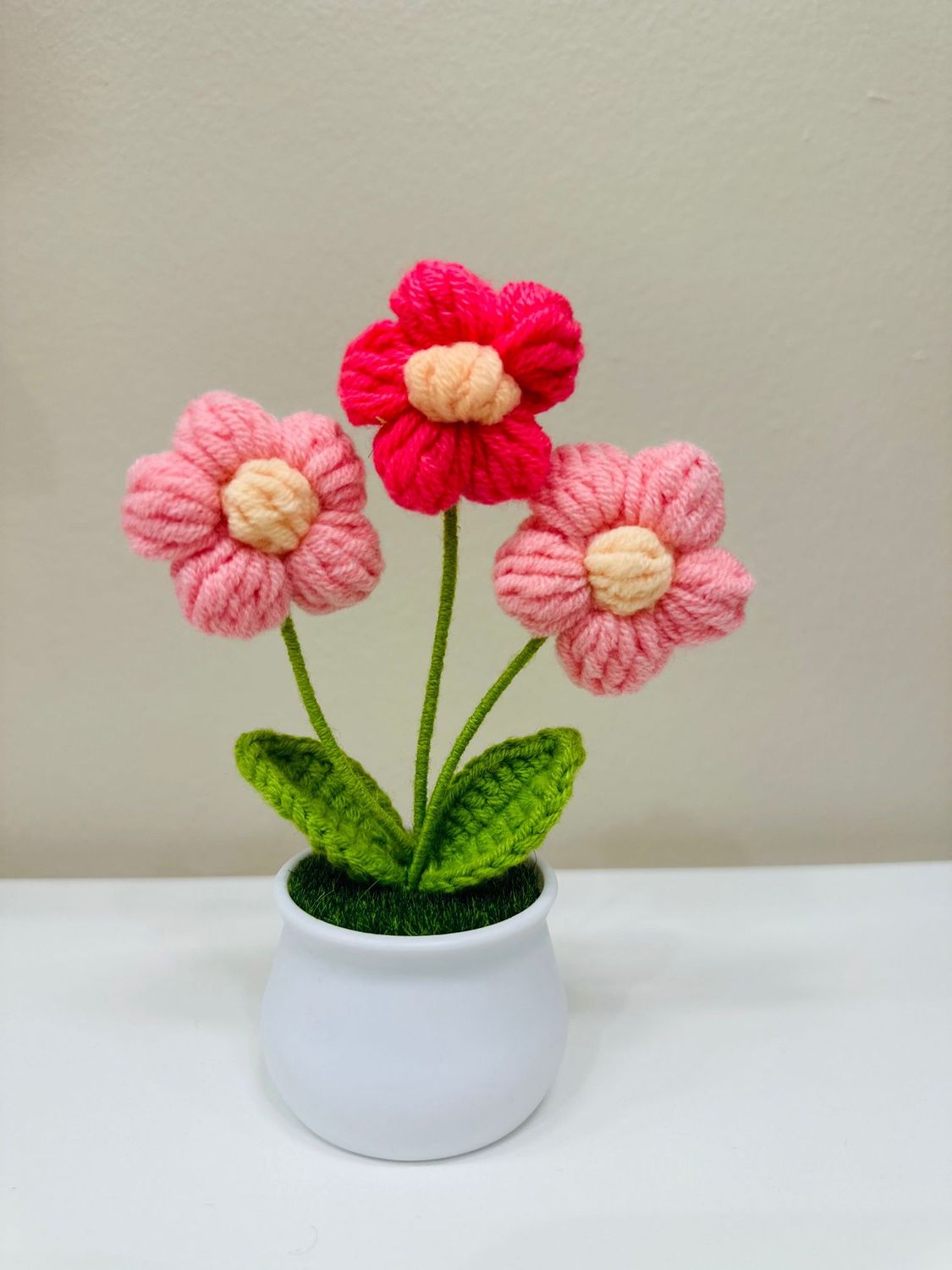 Flower Puffs Flowerpot, Colour: pink