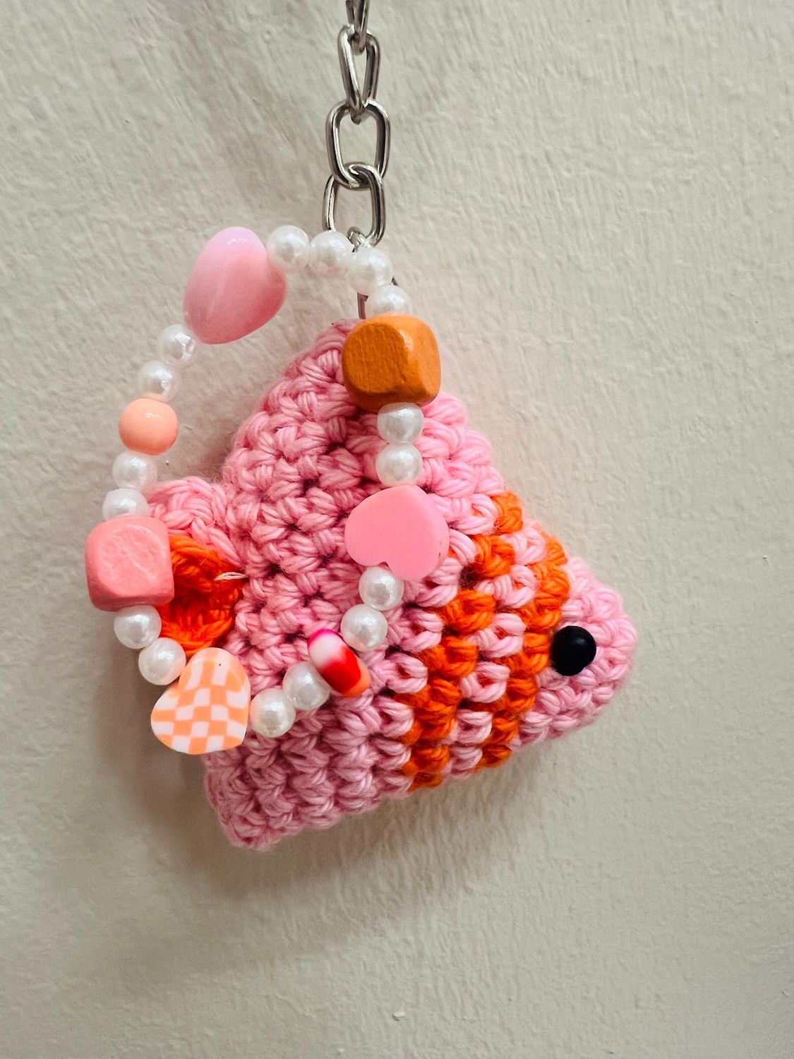 Fish keychain, Colour: pink