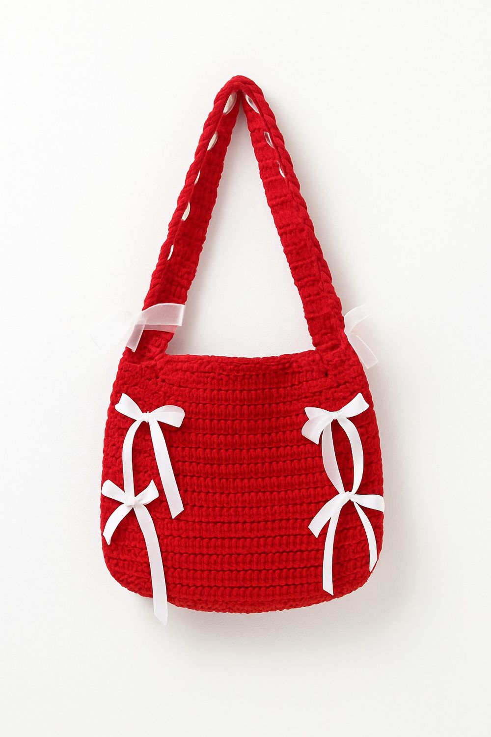 Red Checks w/ Bow Tote Bag