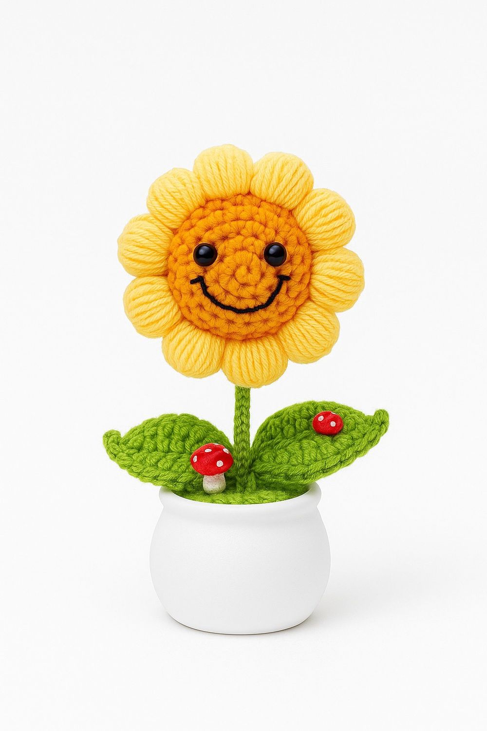 Smiley Sunflower w Mushroom &amp; Bug
