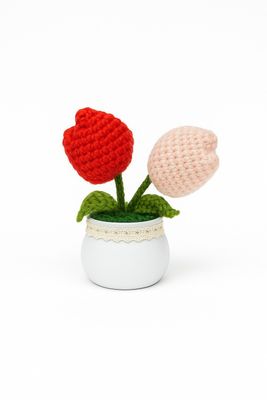 Two Tulips Flowerpot