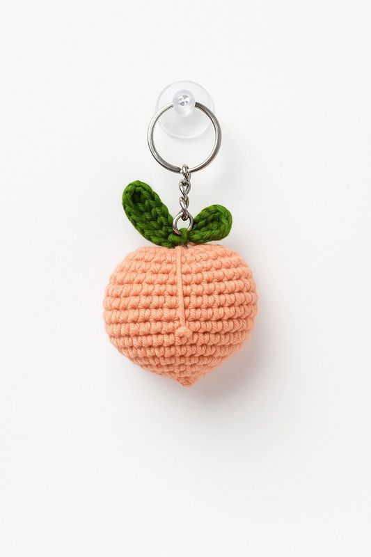 Peach Keychain