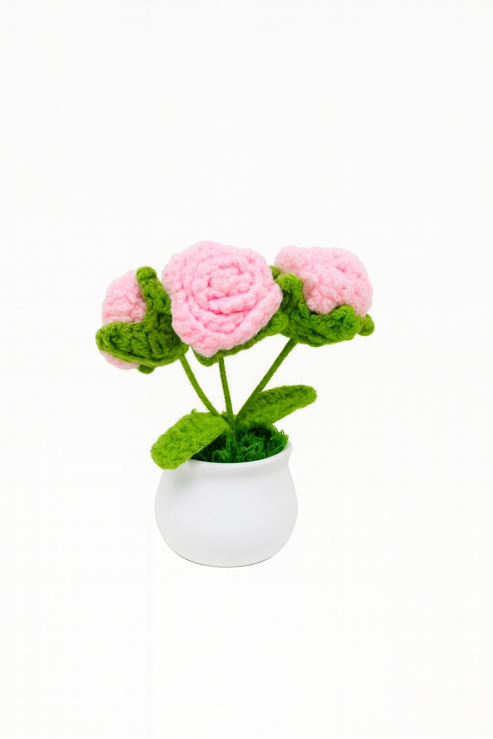 3 Rose Flowerpot, Colour: pink
