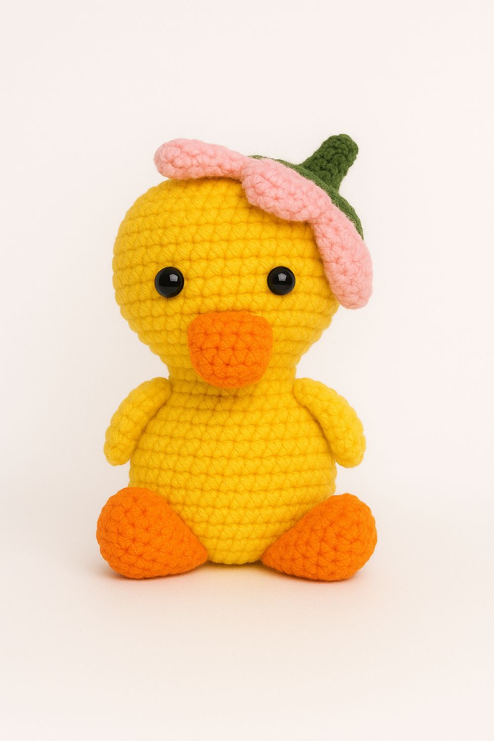Cute Duck in Flower Hat
