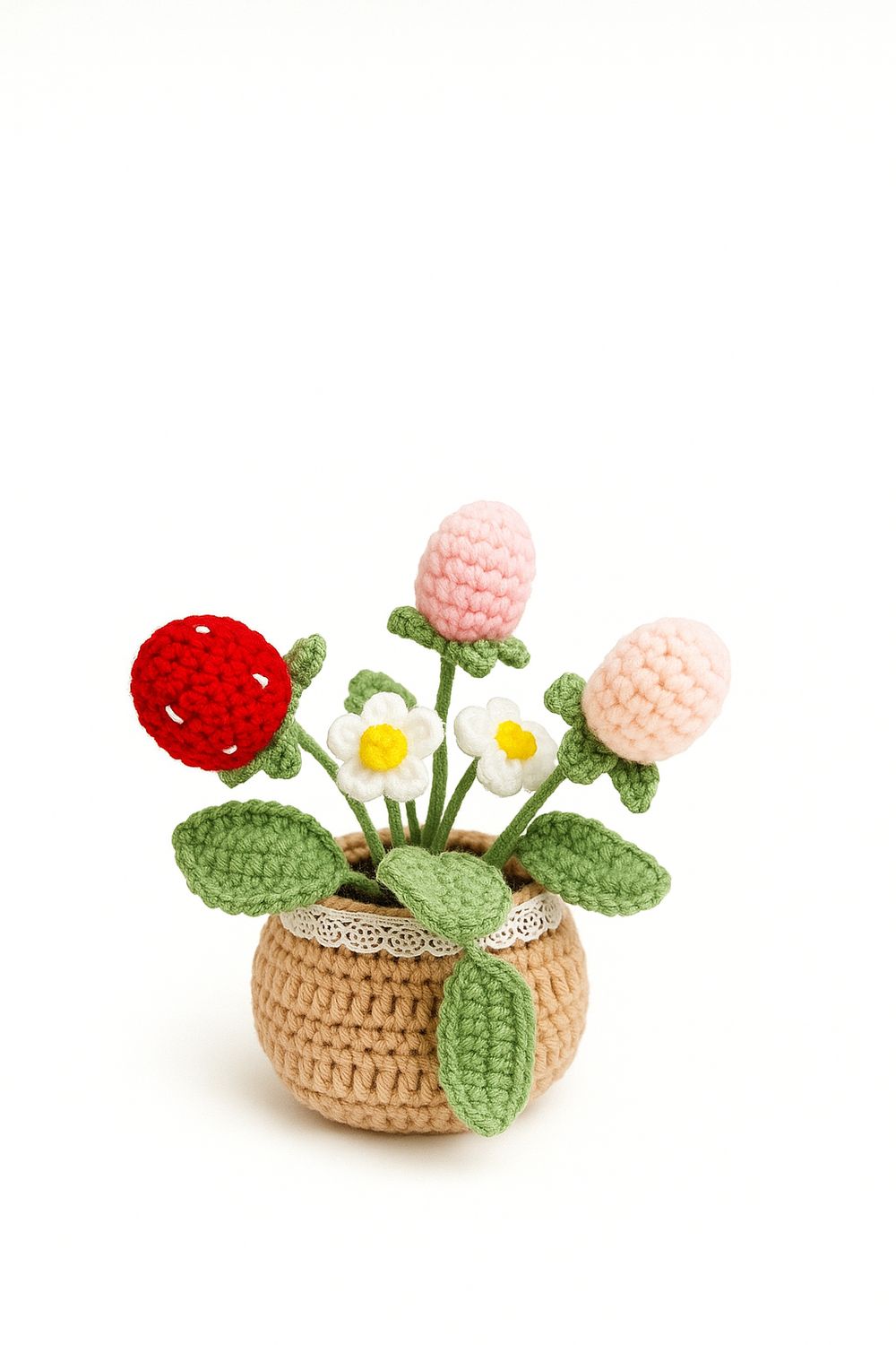 3 strawberry flowerpot