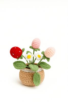 3 strawberry flowerpot