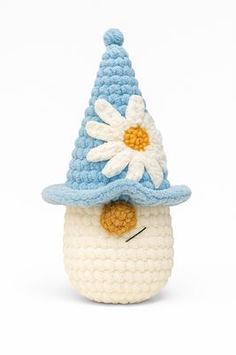 Christmas Blue daisy Gnome