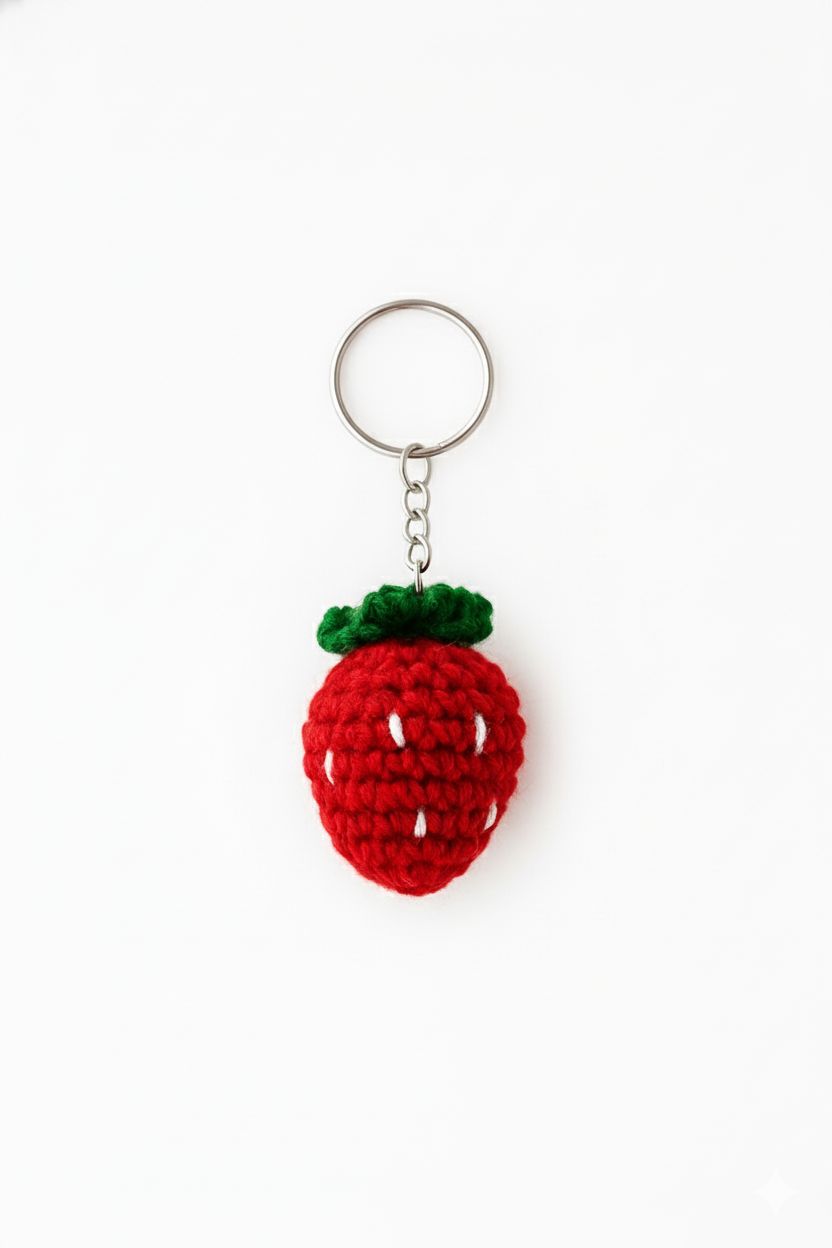 Small Strawberry Keychain