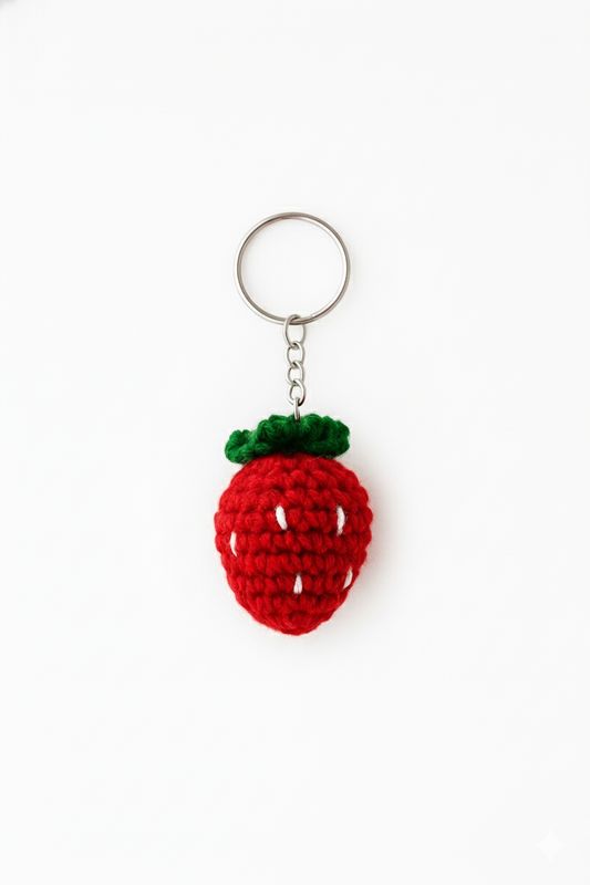 Small Strawberry Keychain