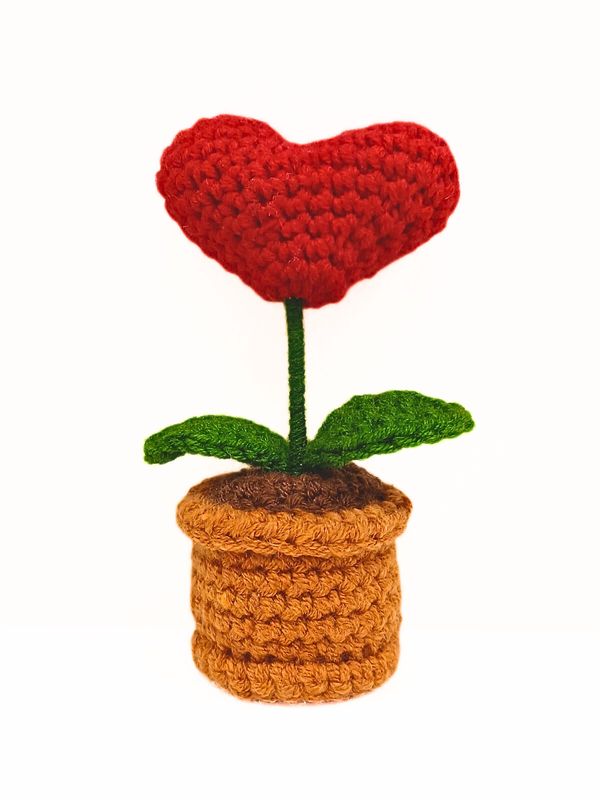 Red Heart Flowerpot