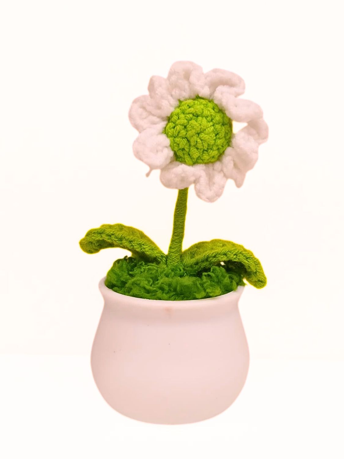 Daisy Flowerpot, Colour: White