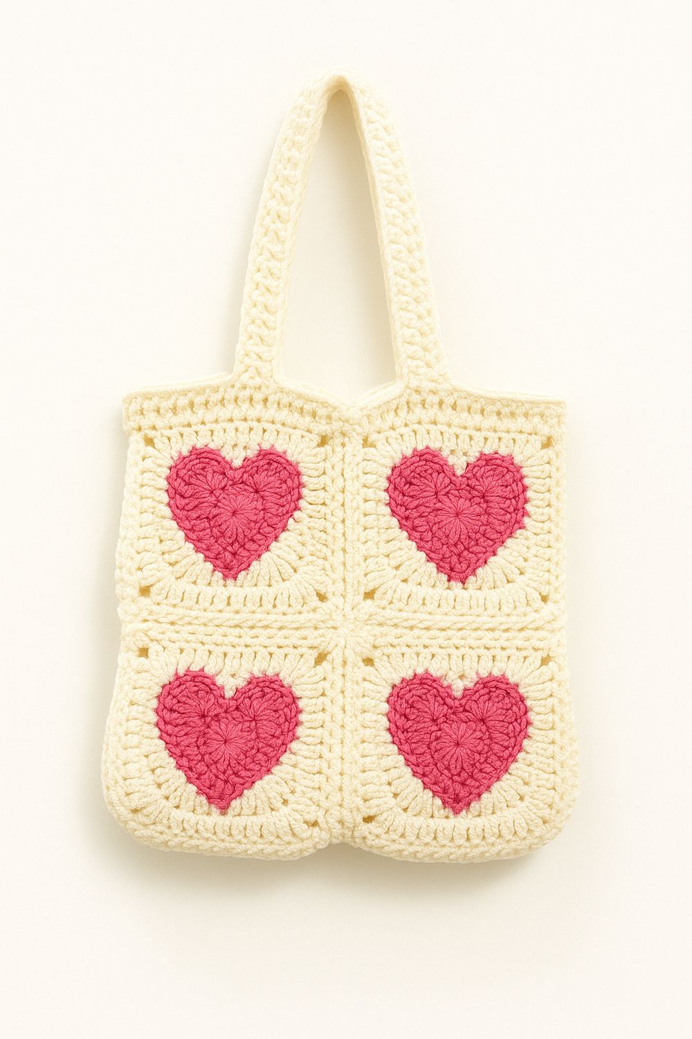 Heart Granny Square, Colour: pink