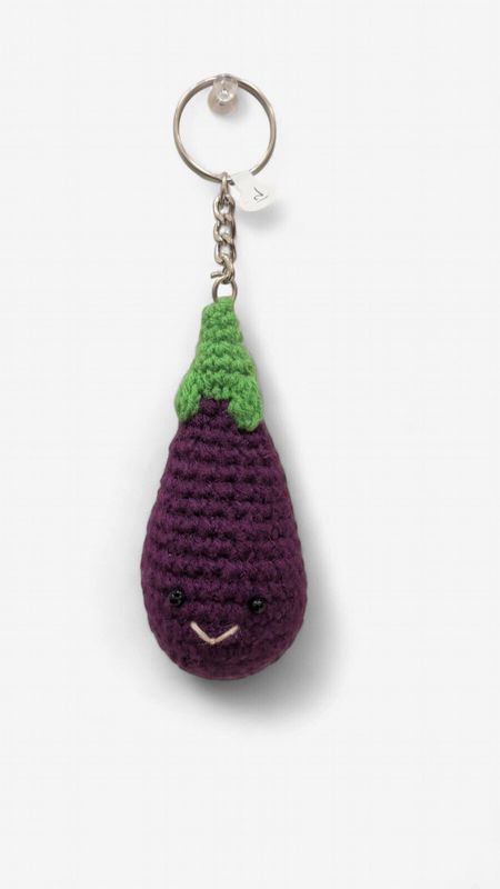 Eggplant Keychain