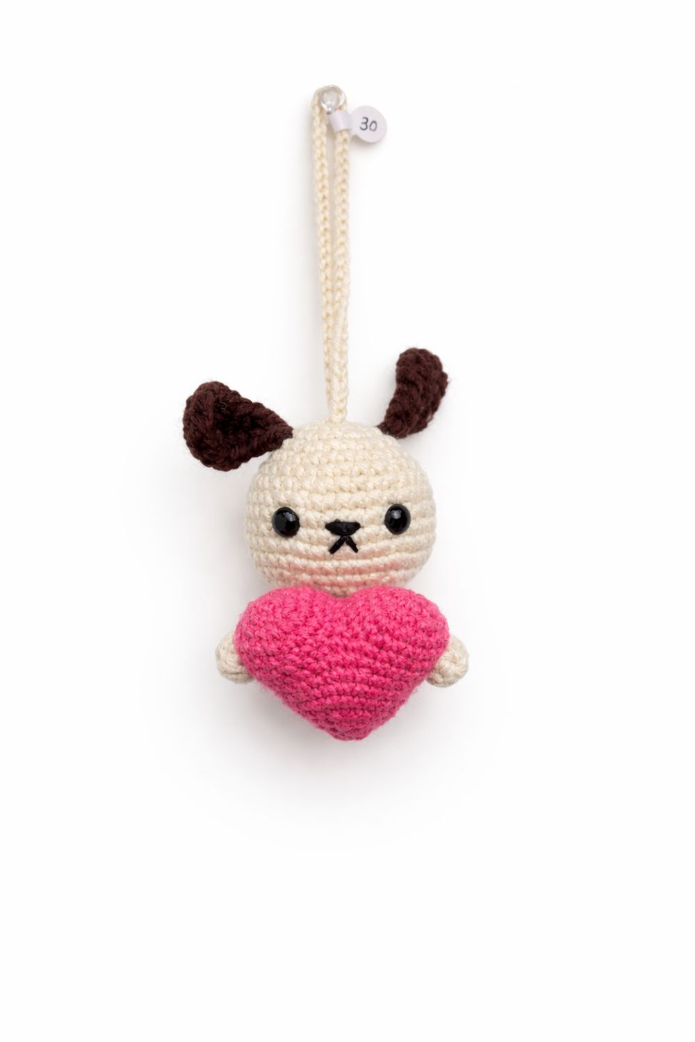 Puppy w Heart Hanging