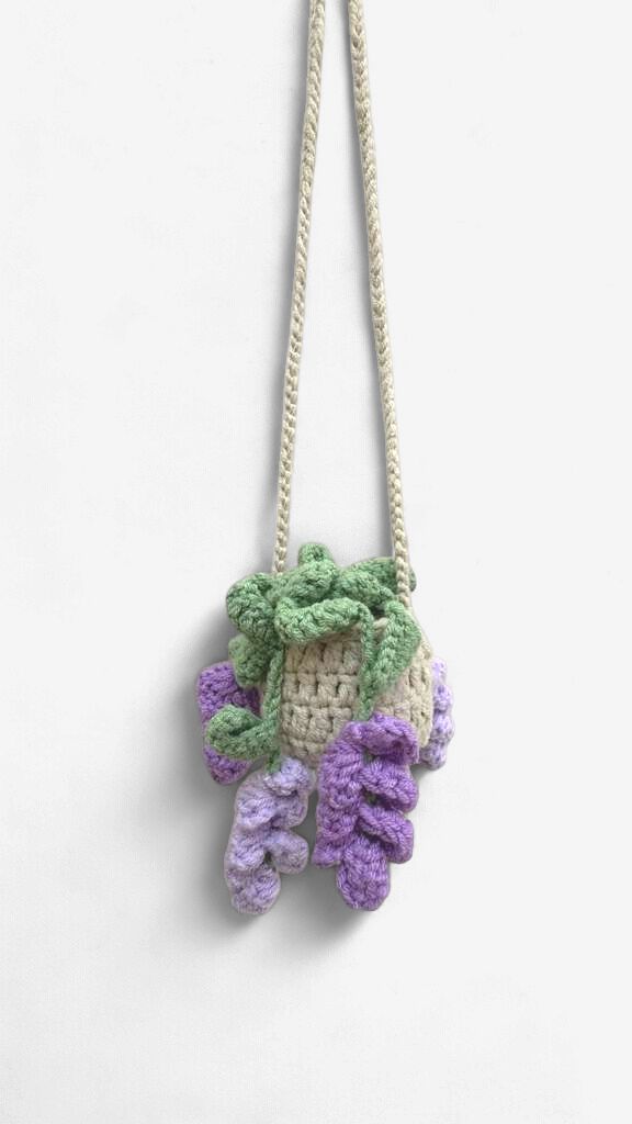 Hanging lavender basket