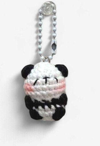 Tiny panda key chain