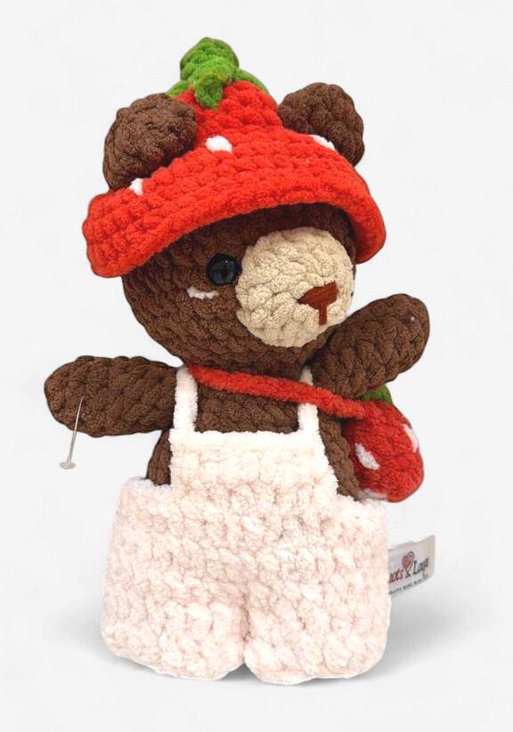 Strawberry hat teddy