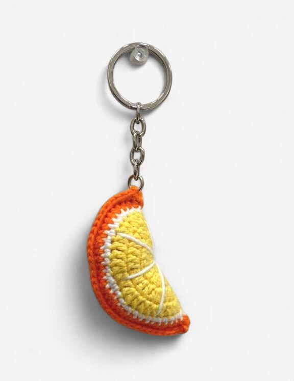 orange slice keychain