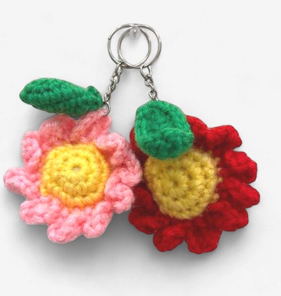 Big daisy flower key chain