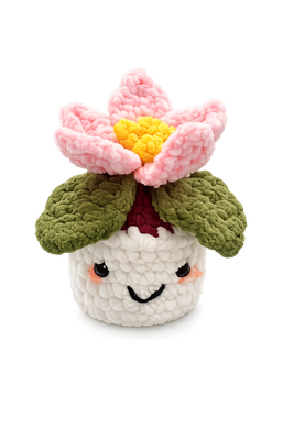 Soft hibiscus flower pot